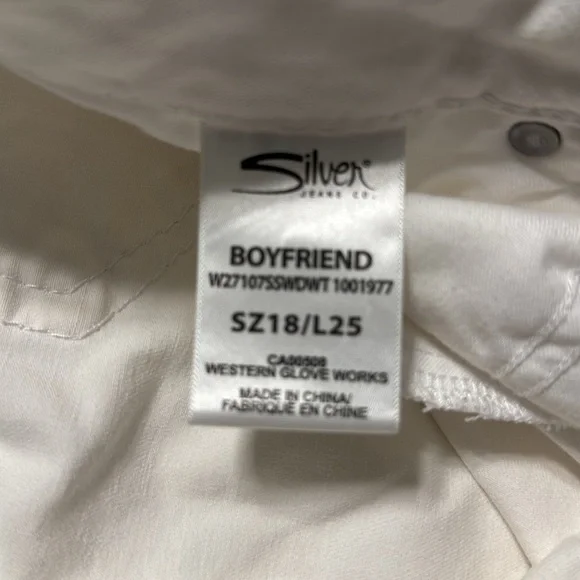 Silver boyfriend jeans sz 18 - Picture 6 of 6